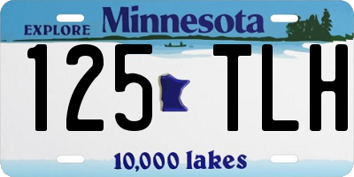 MN license plate 125TLH