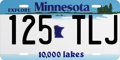 MN license plate 125TLJ