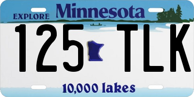 MN license plate 125TLK