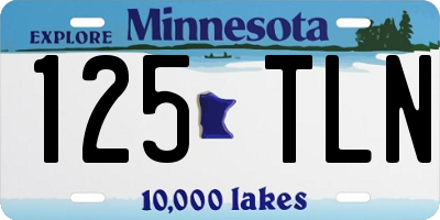 MN license plate 125TLN