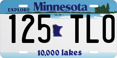 MN license plate 125TLO