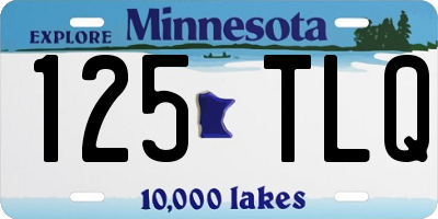 MN license plate 125TLQ