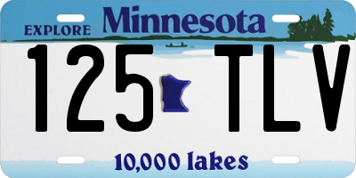 MN license plate 125TLV