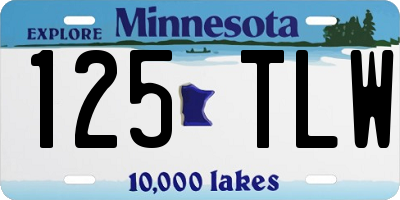 MN license plate 125TLW