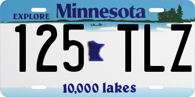 MN license plate 125TLZ