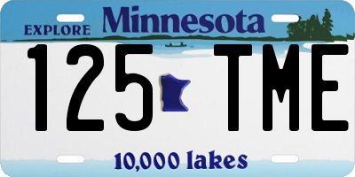 MN license plate 125TME