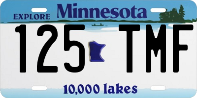 MN license plate 125TMF