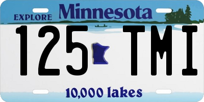 MN license plate 125TMI