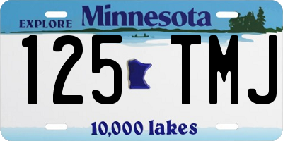 MN license plate 125TMJ