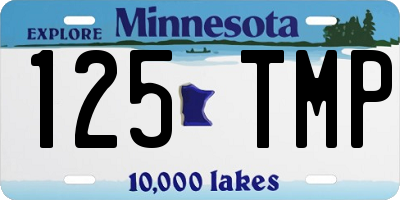 MN license plate 125TMP