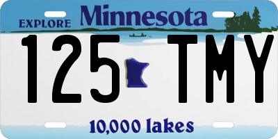 MN license plate 125TMY