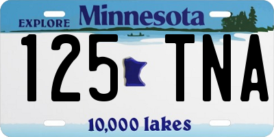 MN license plate 125TNA