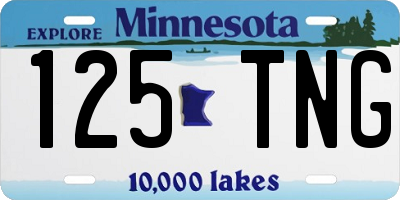 MN license plate 125TNG