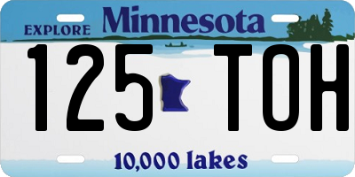 MN license plate 125TOH