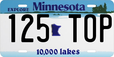 MN license plate 125TOP