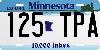 MN license plate 125TPA