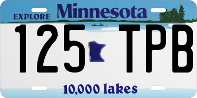 MN license plate 125TPB
