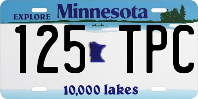 MN license plate 125TPC