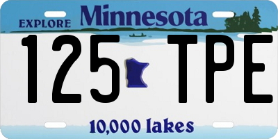 MN license plate 125TPE