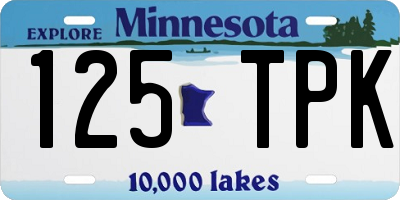 MN license plate 125TPK