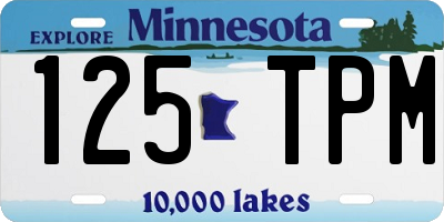 MN license plate 125TPM