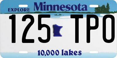 MN license plate 125TPO