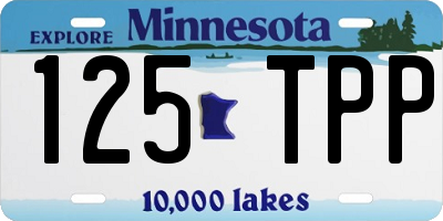 MN license plate 125TPP