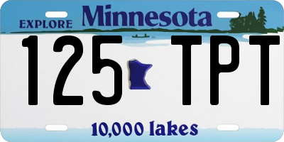 MN license plate 125TPT