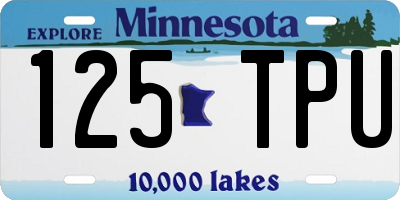 MN license plate 125TPU