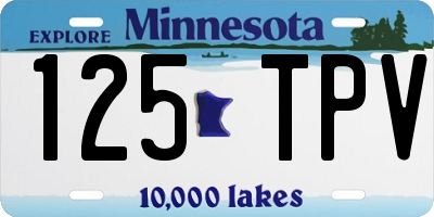 MN license plate 125TPV