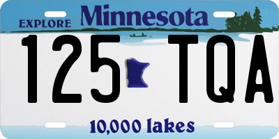 MN license plate 125TQA