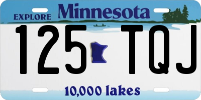 MN license plate 125TQJ
