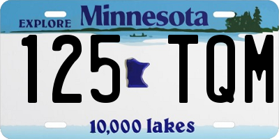 MN license plate 125TQM