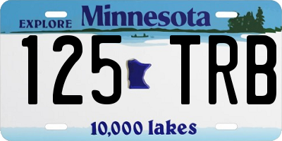 MN license plate 125TRB