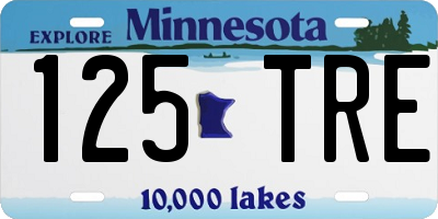 MN license plate 125TRE