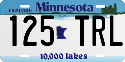 MN license plate 125TRL