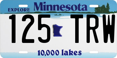 MN license plate 125TRW