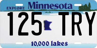MN license plate 125TRY