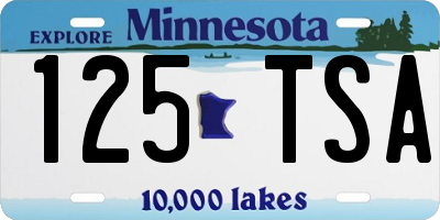 MN license plate 125TSA