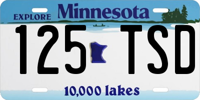 MN license plate 125TSD