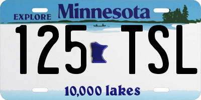 MN license plate 125TSL