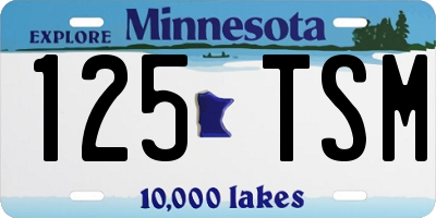 MN license plate 125TSM