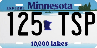 MN license plate 125TSP