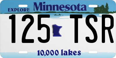 MN license plate 125TSR
