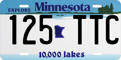 MN license plate 125TTC