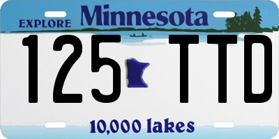 MN license plate 125TTD