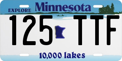 MN license plate 125TTF