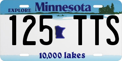 MN license plate 125TTS