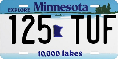 MN license plate 125TUF