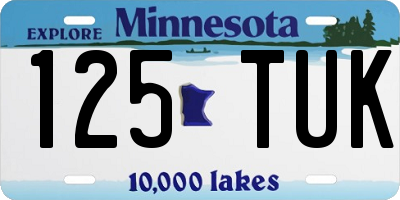 MN license plate 125TUK
